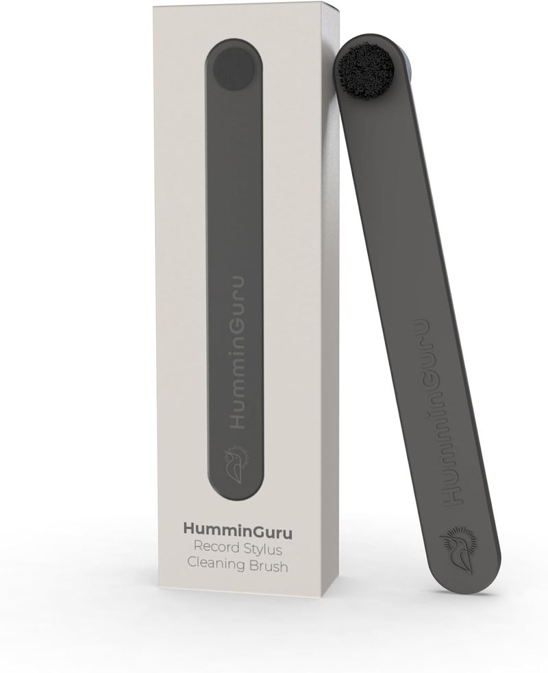 HumminGuru فرشاة تنظيف إبرة التسجيل - منظف إبرة دوارة مضاد للكهرباء الساكنة مع مقبض مريح وشعيرات ناعمة - Image 1